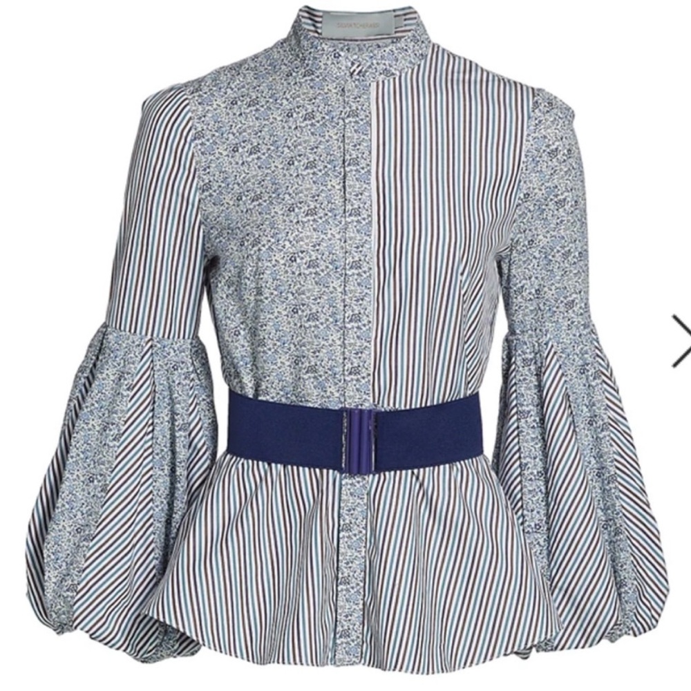 Silvia Tcherassi cotton puffed sleeves blouse - Picture 3 of 12